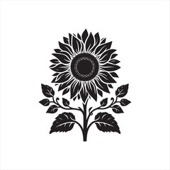  sunflower silhouette design 