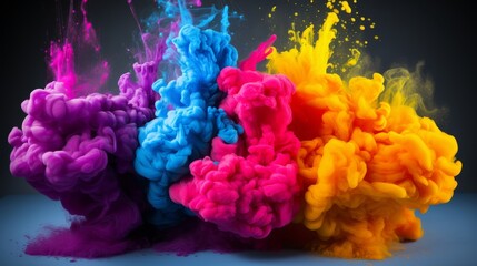 Fototapeta premium Balanced fine grain enhancing abstract color diffusion for artistic visual appeal