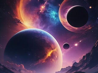 3d rendering, Night view of Earth from space, with clouds, outer space planet background, purple color 