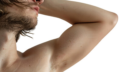 Male armpit on a transparent background