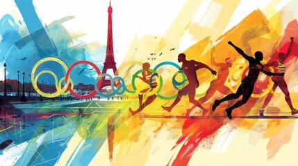 Paris 2024 Olympic Games Poster for Place de la Concorde