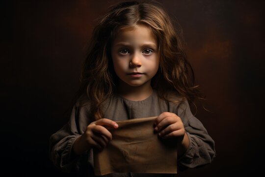 Charming little girl with big heart  heartwarming gesture captured in endearing image