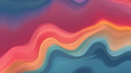 Fototapeta premium The image presents an abstract composition of colorful and wavy lines against a dark background, invoking a sense of motion and creativity. Perfect for vibrant and dynamic design projects.