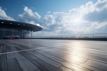 Naklejka premium Impeccably smooth road surface with seamless borders and meticulously balanced lighting