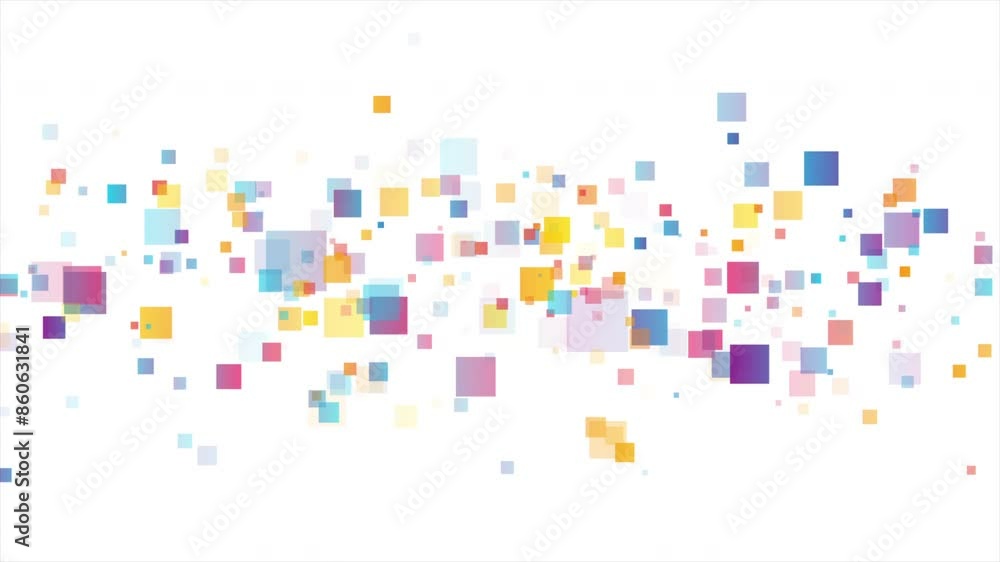 Poster colorful small squares geometric tech abstract background. seamless looping minimal motion design. v