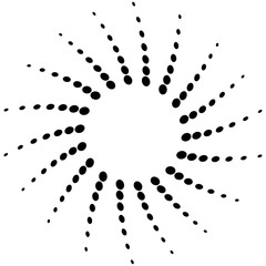 light sun rise halftone circle spaced black multiple dots pattern element vector