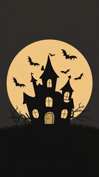 a background imagr of halloween, minimalist, abstract, phone screen