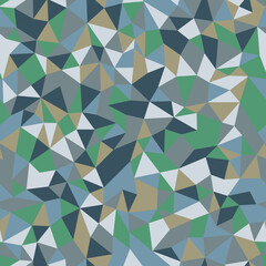 Geometric template background with tiny triangles in a repeatable pattern. Modern vector tiles in earthen slate tones. Seamless vector illustration.