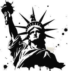 Statue of liberty usa patriotic symbol vector design