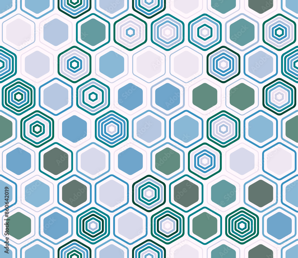 Poster geometric mesh background. geometric elements of varied style and color. hexagonal cells. tileable p