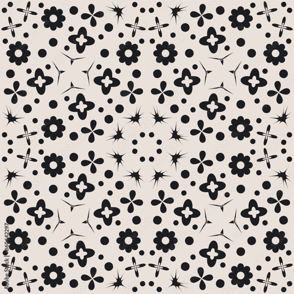 Poster abstract retro seamless pattern. geometric ornament endless background. trendy y2k elements repeat c