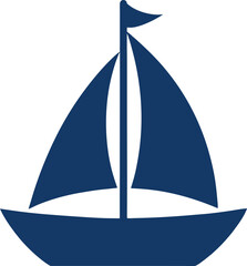  Sailboat icon logo isolated vector silhouette design