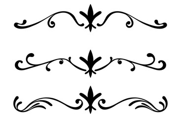 floral calligraphic divider decoration