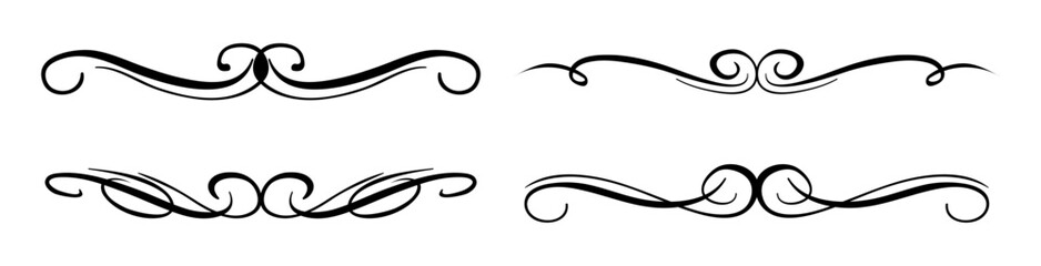 floral calligraphic divider decoration