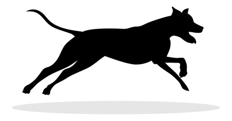 jumping dog silhouette