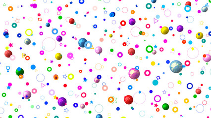 Festive confetti on a transparent basis