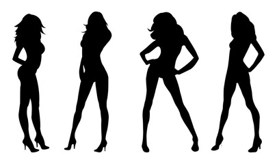 sexy modeling woman silhouette