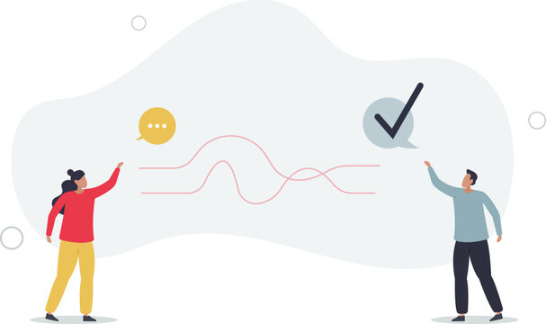 Active listening and speech hearing communication skills. Couple conversation with soft skills and ability to understand .flat illustration.