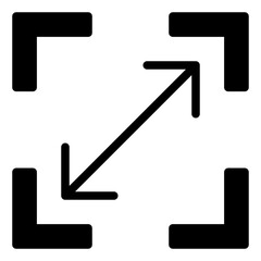 expand  glyph  icon vector illustration isolated on white background