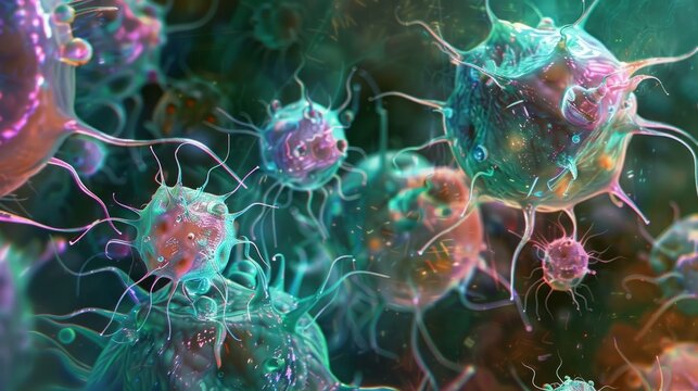 Microscopic view of Chlamydia trachomatis bacterium