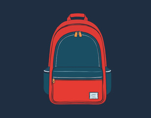 Red Back to School Backpack 
