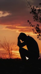 World Suicide Prevention Day. lonely people, unhappy people. human misfortune. people are depressed. people in a difficult situation