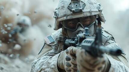 portrait of a modern soldier