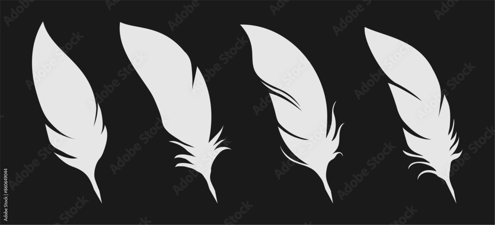Wall mural quill feathers pen - Wall murals