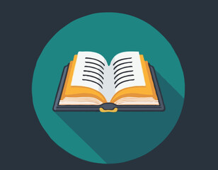 Book Icon with Editable Stroke and Pixel Perfect