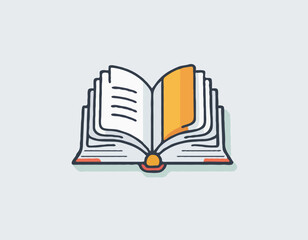 Book Icon with Editable Stroke and Pixel Perfect