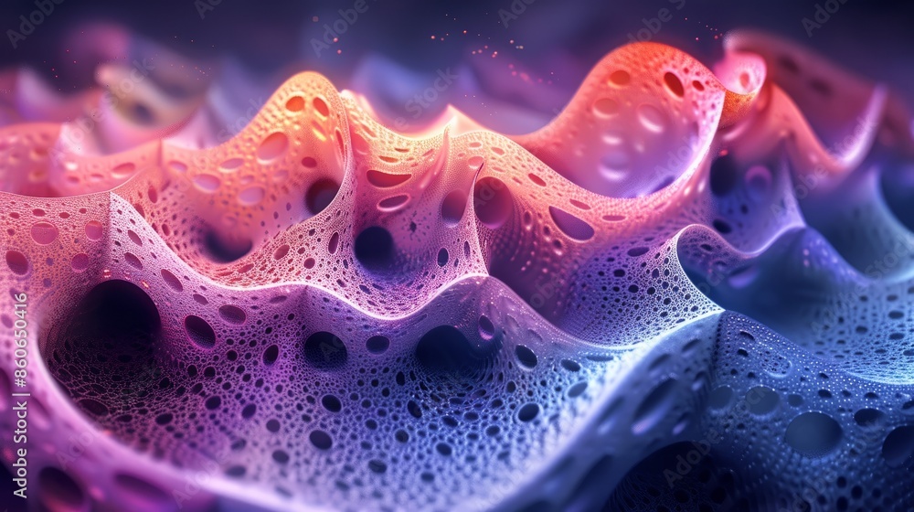 Poster abstract digital fractal pattern