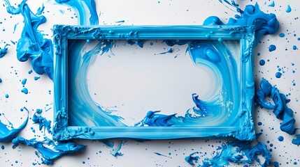Blue paint frame