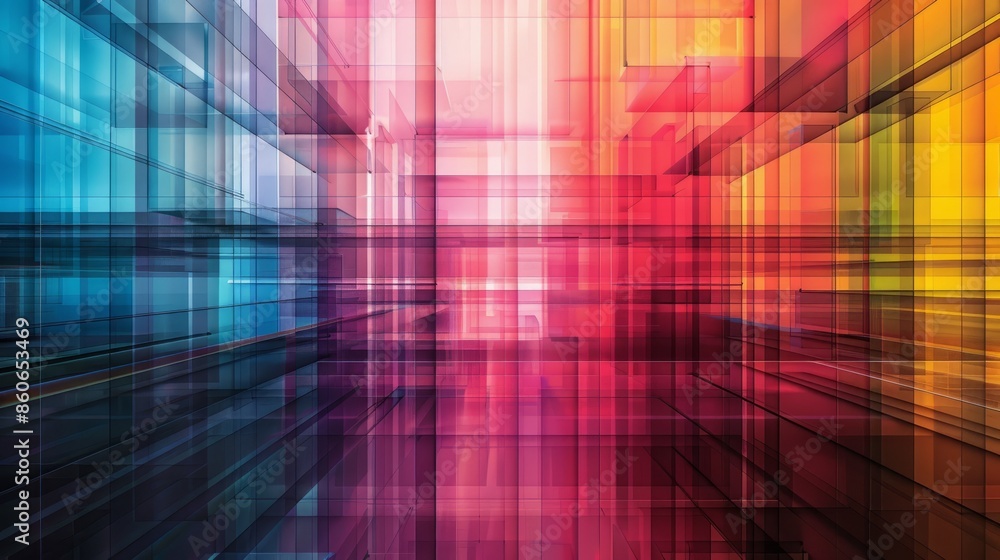 Poster abstract multicolored grid background