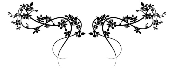 light airy pattern element of wicker hop plants