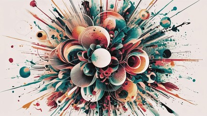 Dynamic Abstract Watercolor Explosion