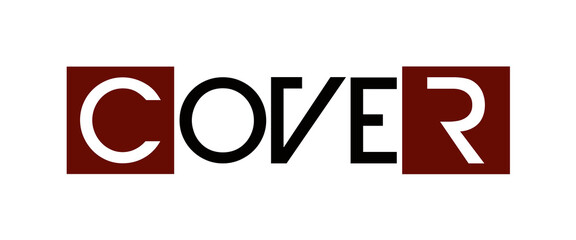 Parola COVER  con sfondo colorato gradiente