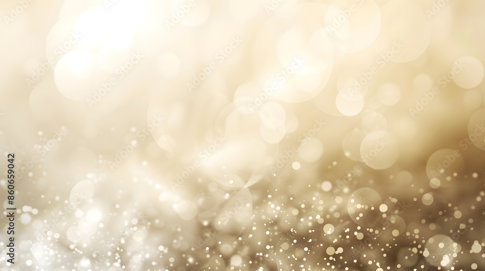 Poster Elegant beige bokeh abstract background Delicate blurred wallpaper texture Template with defocused bokeh lights and copy space for business website design Banner social media advertisi : Generative AI