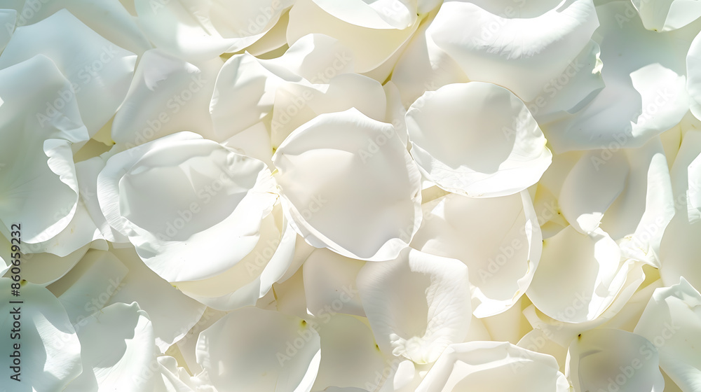 Wall mural White rose flower petals Macro flowers backdrop for holiday design Soft focus : Generative AI