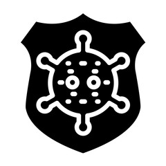Fototapeta premium Vector Design Virus Shield Icon Style