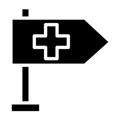 Obraz premium Vector Design Hospital Direction Icon Style