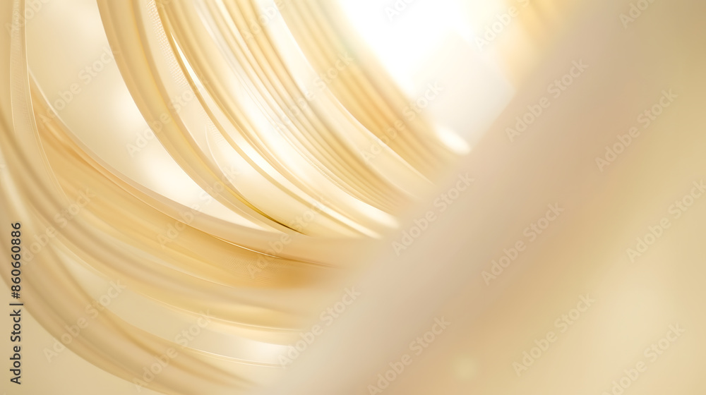 Poster abstract blurred soft cream background with circle lantern for design concept : Generative AI