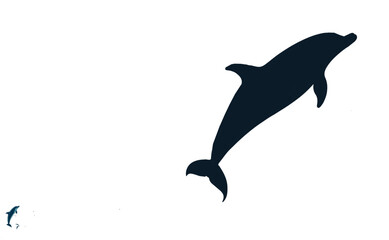 Fototapeta premium Delphine Silhouette Vector Illustrator Design