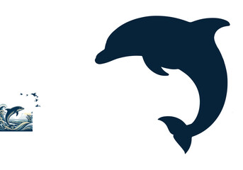 Delphine Silhouette Vector Illustrator Design