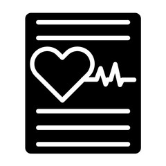 Vector Design Cardiology Report Icon Style