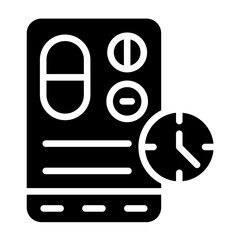 Vector Design Medication Reminder App Icon Style