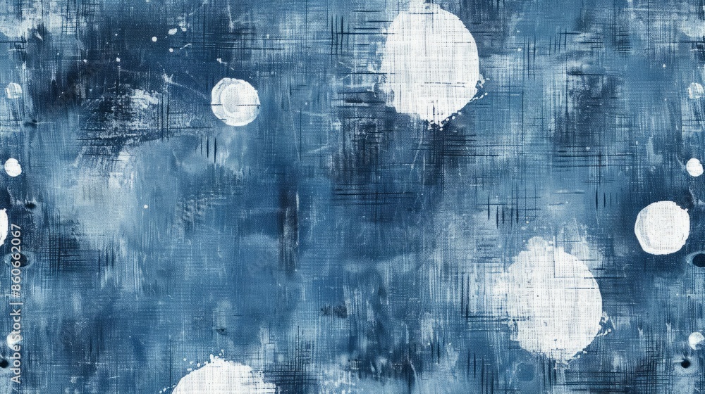 Poster chambray textured pattern with distressed dots
