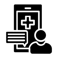 Vector Design Telehealth Consultation Room Icon Style