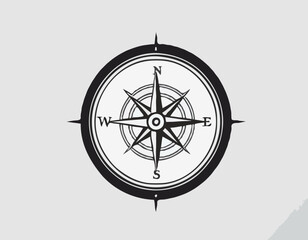 Drawing compass icon vector design template in white background