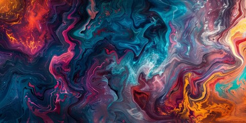 Fototapeta premium Abstract Marble Swirl Background Swirling marble effect with a mix of vibrant colors 