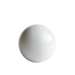 Minimalist white sphere on transparent background. Perfect for design, graphic elements, and abstract concepts.